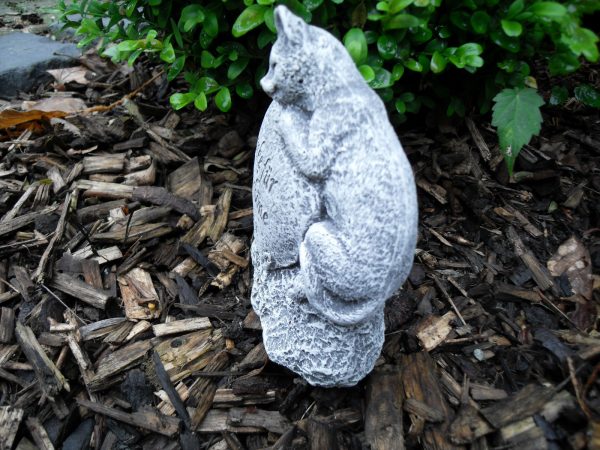 Steinfigur Grabschmuck Katze "Danke für die schöne Zeit" – Bild 4