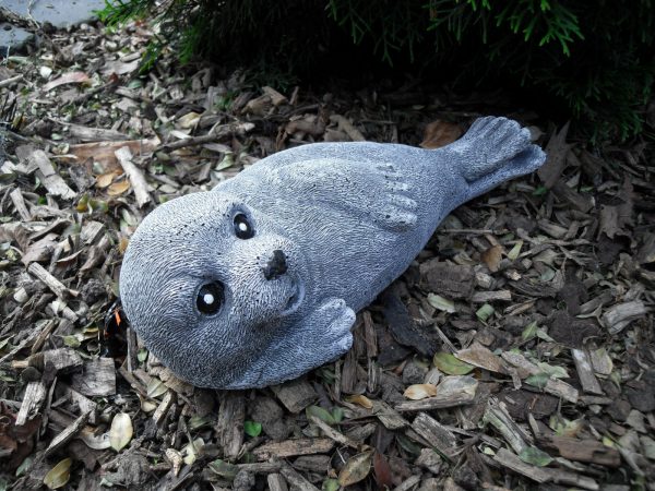 Steinfigur große natürliche Robbe – Bild 4