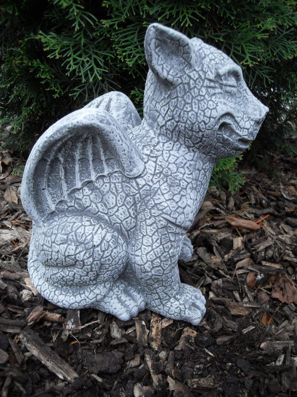Steinfigur Katzen - Gargoyle Steinguss Frostfest – Bild 2