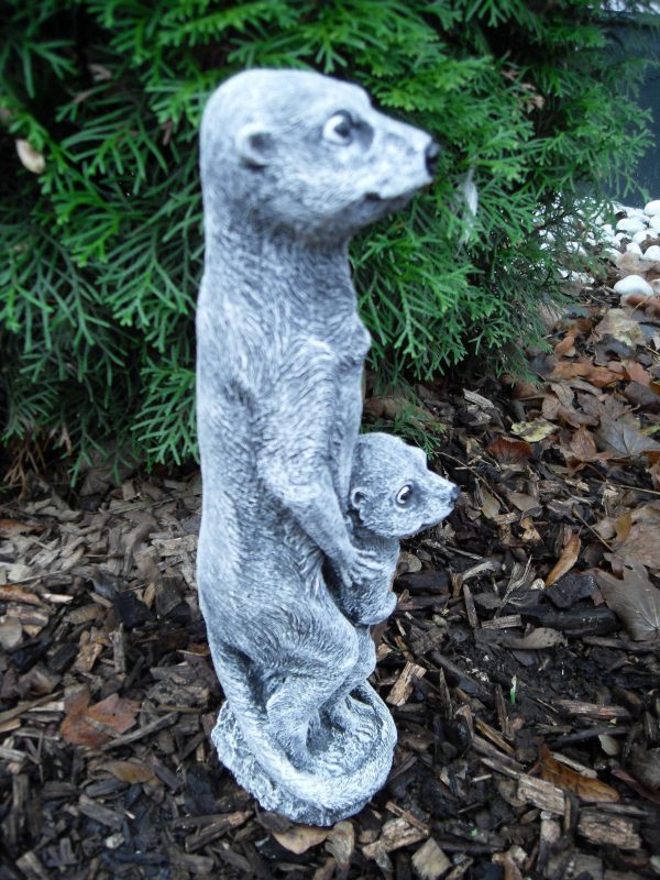 Steinfigur 2er Erdmännchen – Bild 5