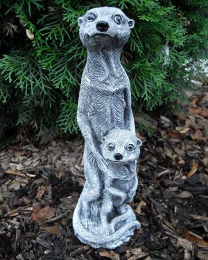 Steinfigur 2er Erdmännchen