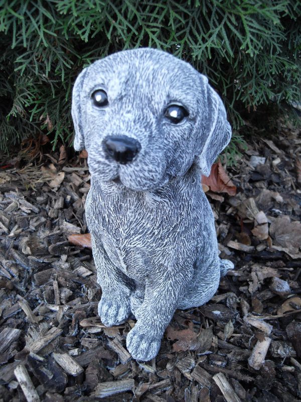 Steinfigur Hund sitzend Labrador Dalmatiner Golden Retriever FrostfestSteinguss