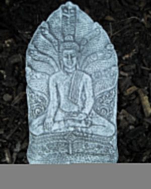 Buddha (mit Schlangen) Wandrelief Steinguss Frostfest Wetterfest Garten