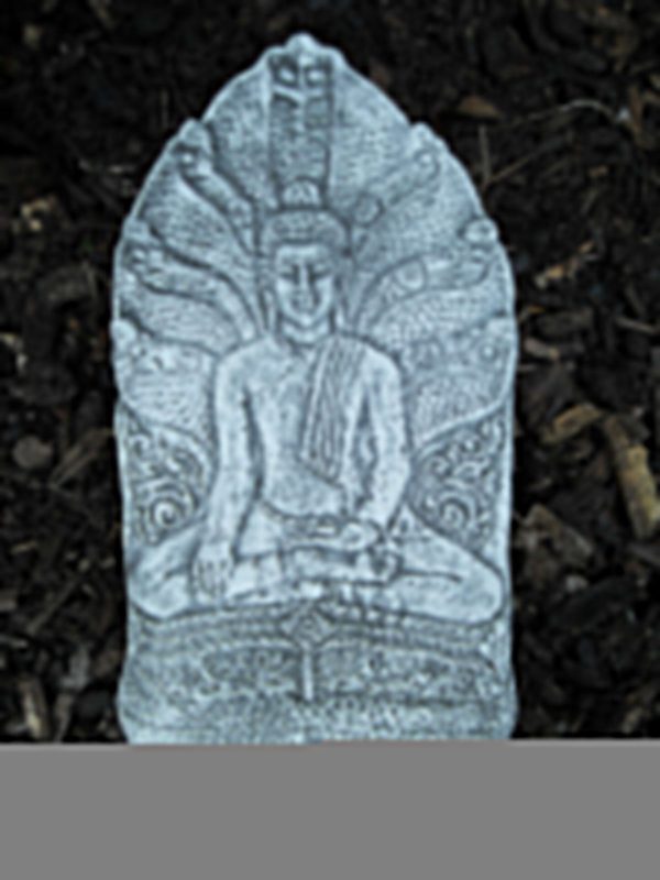 Buddha (mit Schlangen) Wandrelief Steinguss Frostfest Wetterfest Garten