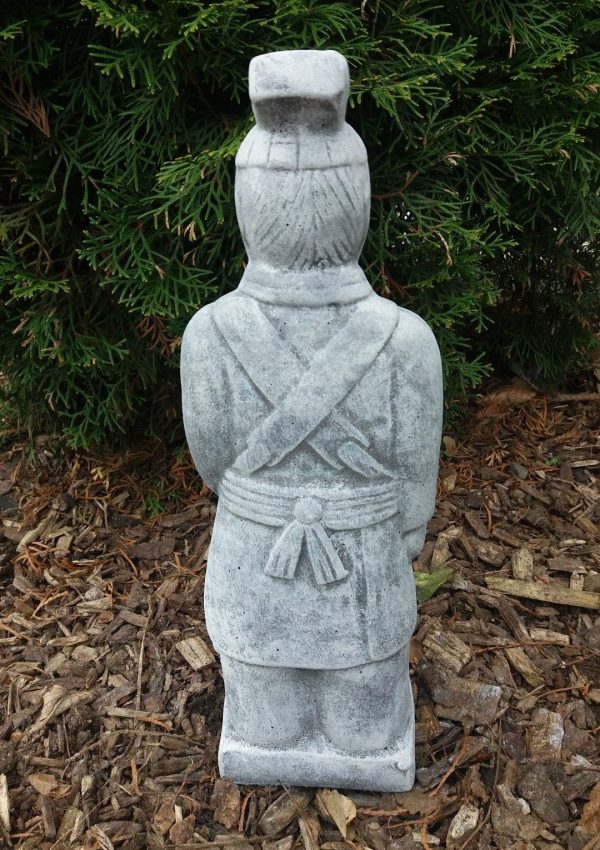 Steinfigur chinesische Krieger stehend (36 cm) Frostfest Terrakotta Krieger – Bild 4