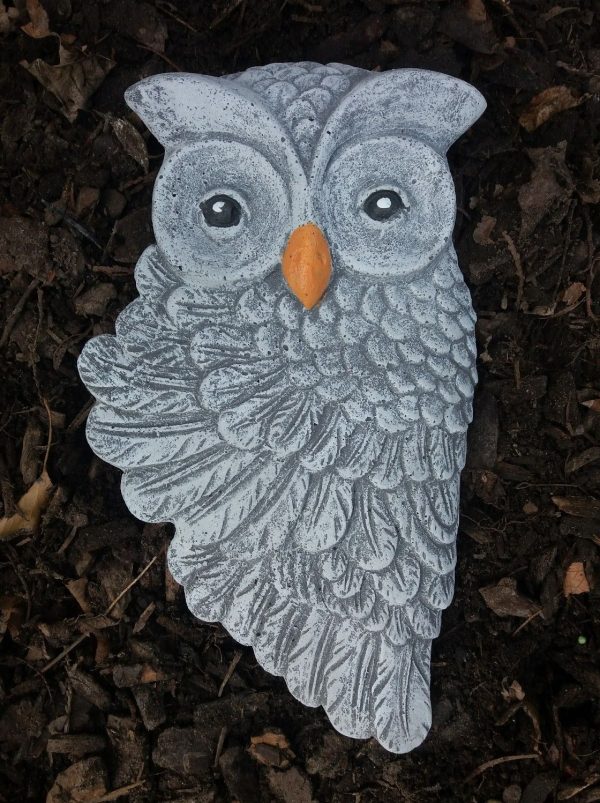 Steinfigur Wandrelief schöne Eule Frostfest Wetterfest Garten Haus Deko