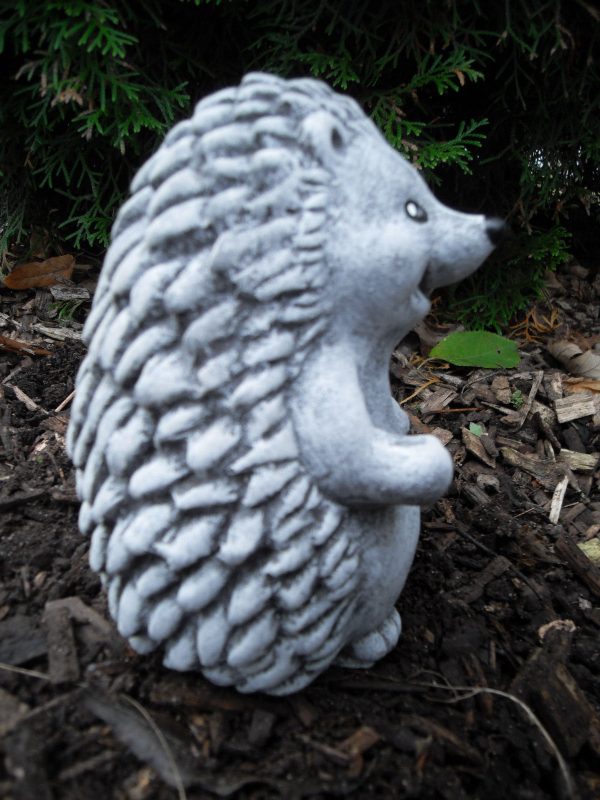 Steinfigur Igel sitzend mit Pilz Frostfest Steinguss Garten Tier Haustier – Bild 2