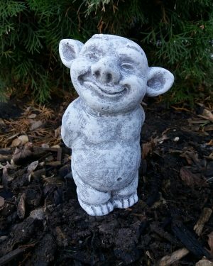Steinfigur Troll Gnom Kobold stehend (2) Steinguss Frostfest Wetterfest Garten