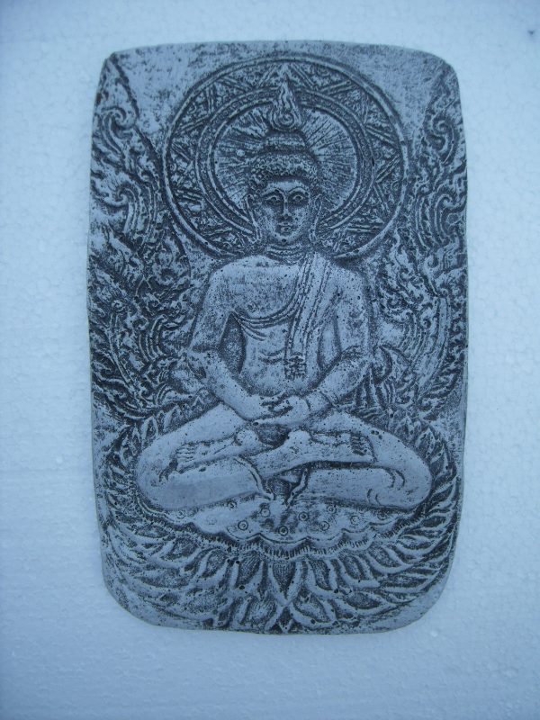 3-er Set Buddha / Ganesha Wandrelief Steinguss Frostfest Wetterfest Garten – Bild 3
