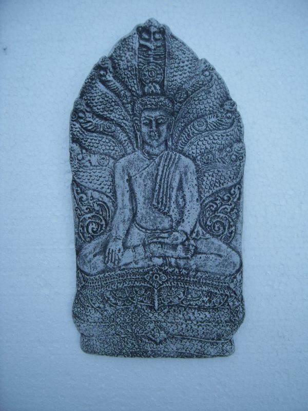 3-er Set Buddha / Ganesha Wandrelief Steinguss Frostfest Wetterfest Garten – Bild 2