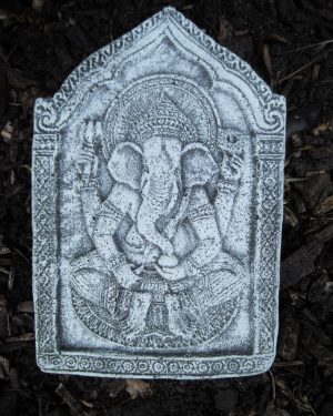 Ganesha Wandrelief aus massiven Steinguss Frostfest Wetterfest Garten