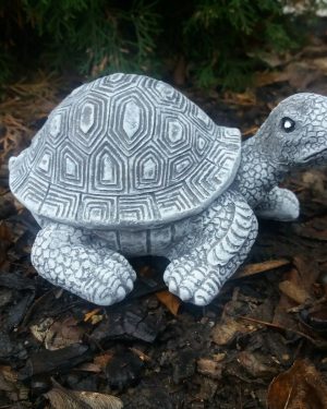 Steinfigur mittlere natürliche Schildkröte Frostfest Steinguss Wetterfest