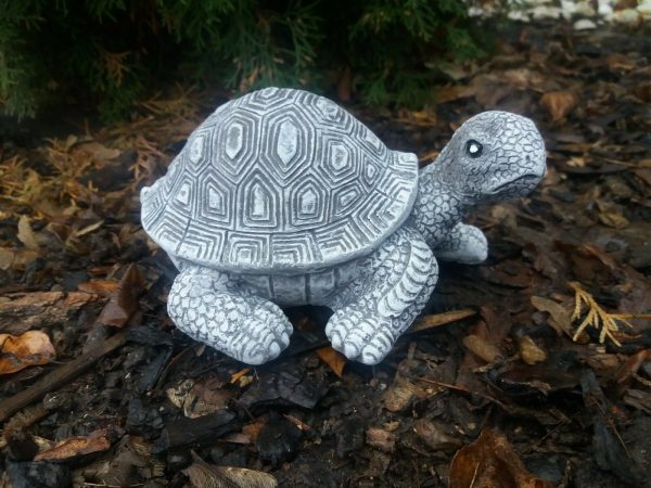 Steinfigur mittlere natürliche Schildkröte Frostfest Steinguss Wetterfest