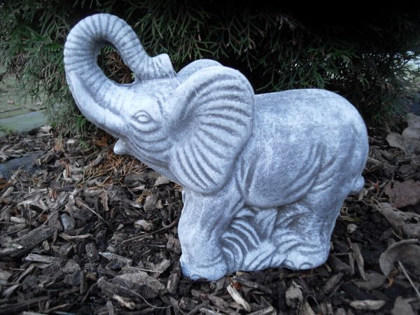 Steinfigur Elefant Frostfest Wetterfest Steinguss Garten Tier