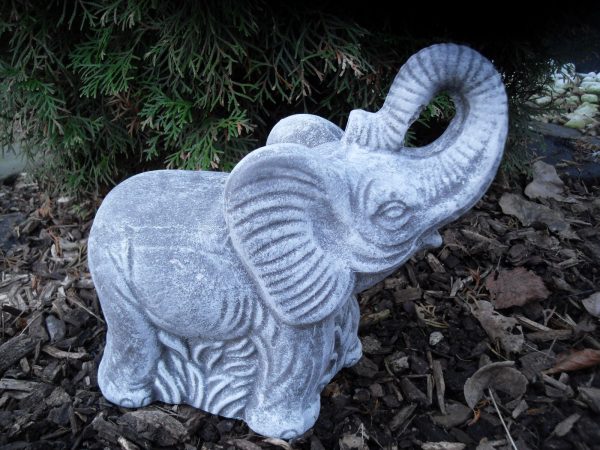 Steinfigur Elefant Frostfest Wetterfest Steinguss Garten Tier – Bild 3
