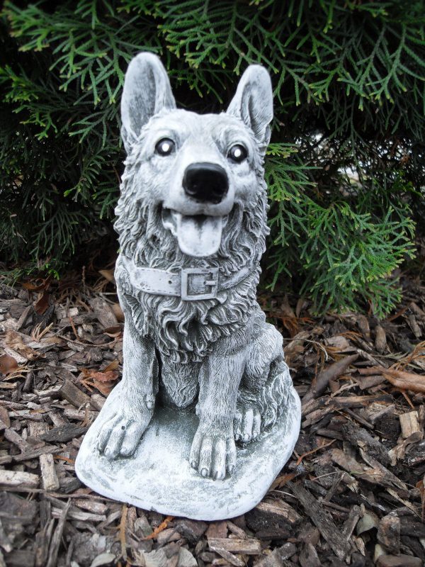 Steinfigur schöner Schäferhund Steinguss Frostfest Wetterfest Hund Haustier