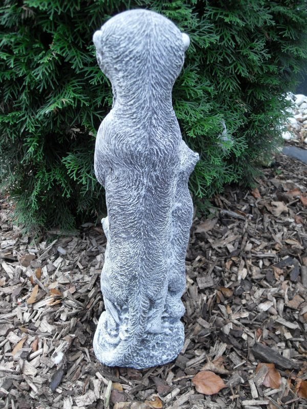 Steinfigur 3-er Familie Erdmännchen 49 cm Steinguss Frostfest Garten – Bild 4