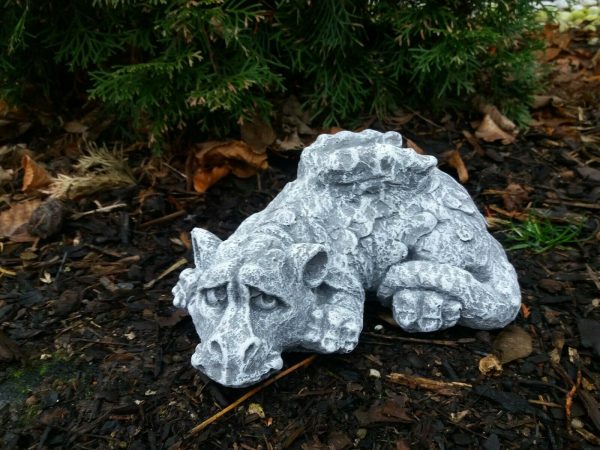 Steinfigur Drache " Diego 2" Frostfest Steinguss Gargoyle Garten Deko – Bild 2