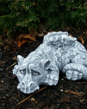 Steinfigur Drache " Diego 2" Frostfest Steinguss Gargoyle Garten Deko