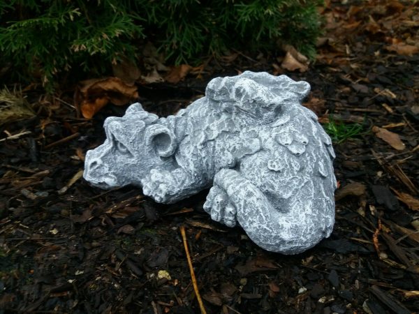 Steinfigur Drache " Diego 2" Frostfest Steinguss Gargoyle Garten Deko – Bild 3