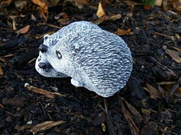 Steinfigur 2-er Igel Frostfest Wetterfest Steinguss Garten Deko – Bild 4
