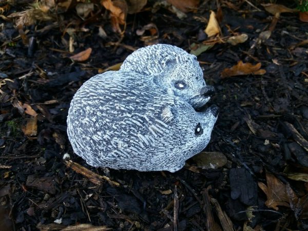 Steinfigur 2-er Igel Frostfest Wetterfest Steinguss Garten Deko – Bild 5
