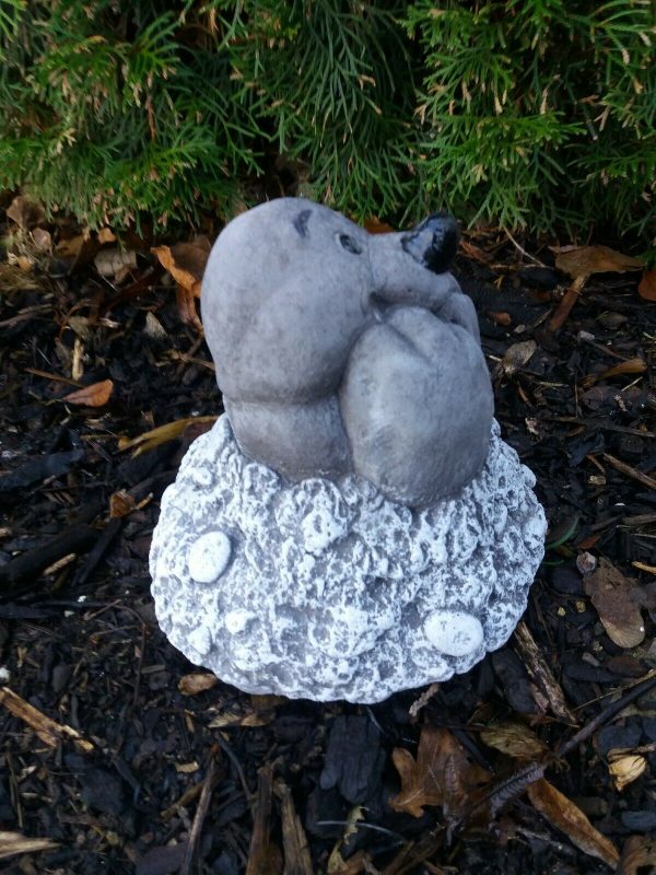 Steinfigur süßer Maulwurf in Hügel Frostfest Steinguss Garten Deko Mauli Tier – Bild 5