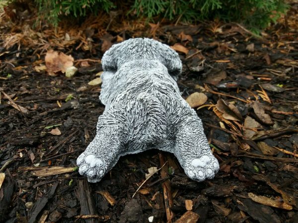 Steinfigur Hund Shih Tzu / Malteser liegend Frostfest Wetterfest Steinguss – Bild 5