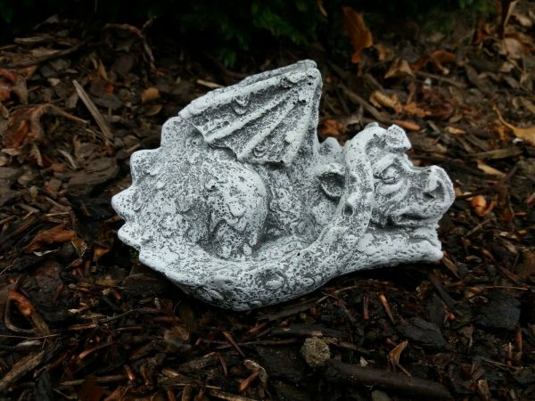Steinfigur Drache Sam liegend Frostfest Steinguss Garten Deko Gargoyle (Kopie) – Bild 3