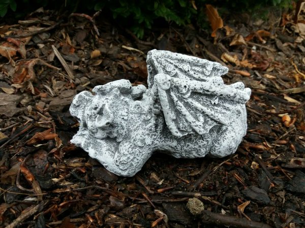 Steinfigur Drache Sam liegend Frostfest Steinguss Garten Deko Gargoyle (Kopie) – Bild 5