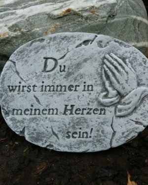 Grabschmuck große Grabplatte "Du wirst immer in meinem Herzen sein !" Grab