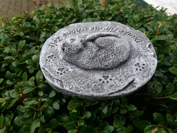 Grabschmuck (Platte) Katze "Danke für die schöne Zeit" Frostfest Tiergrab – Bild 5