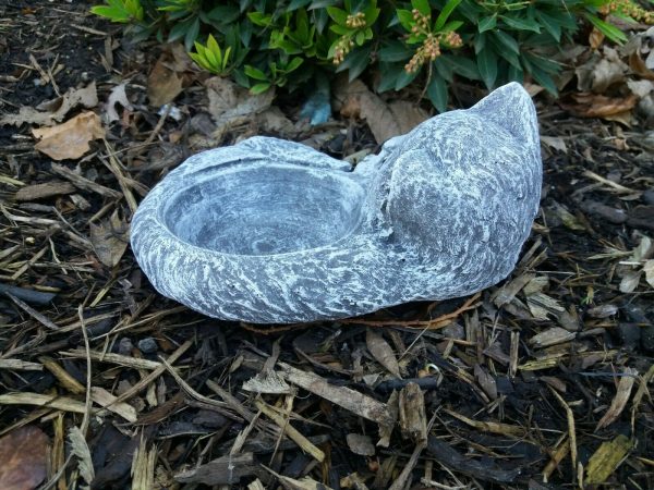 Steinfigur Katzennapf Katze Kitten Frostfest – Bild 3
