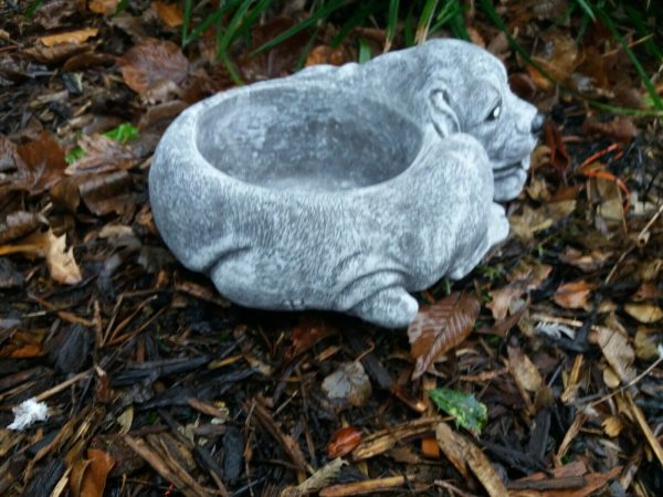 Steinfigur Hundenapf Beagle Trinknapf Frostfest Haustier Hund Garten – Bild 4