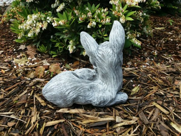 Steinfigur Reh mit Rehkitz liegend Frostfest Wetterfest Steinguss Garten Deko – Bild 4