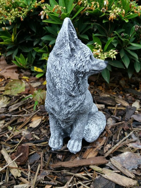 Steinfigur Fuchs (2) sitzend Steinguss Frostfest Wetterfest Garten Deko – Bild 4