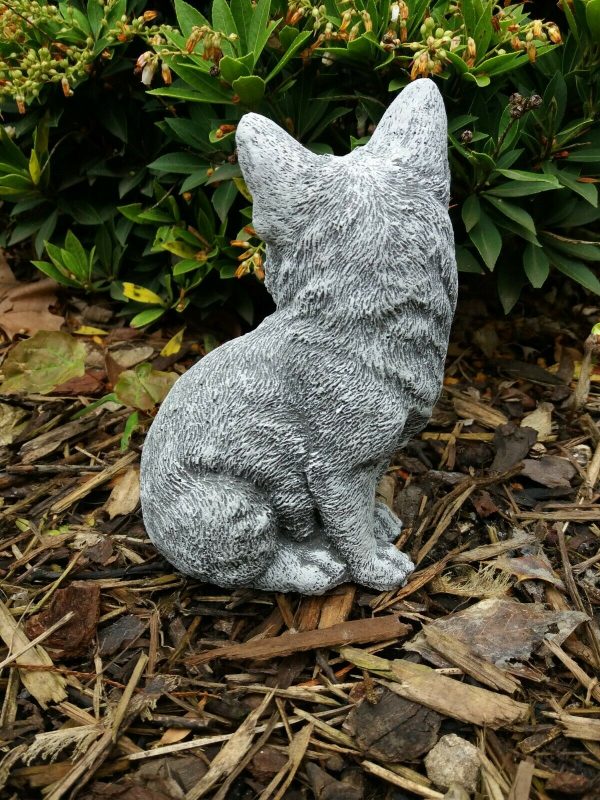 Steinfigur Fuchs (2) sitzend Steinguss Frostfest Wetterfest Garten Deko – Bild 5