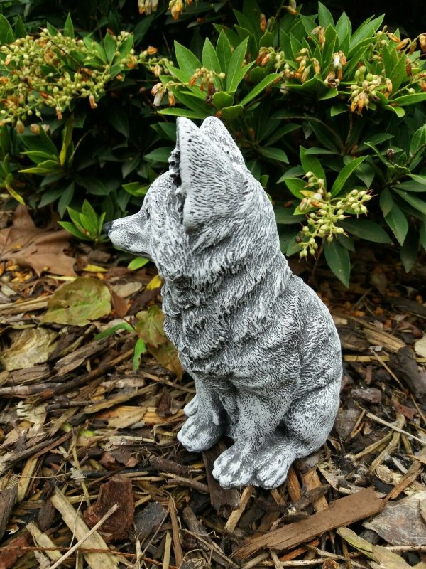 Steinfigur Fuchs (1) sitzend Steinguss Frostfest Wetterfest Garten Deko – Bild 3