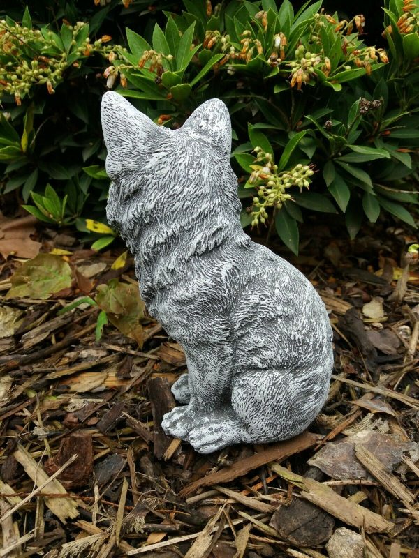Steinfigur Fuchs (1) sitzend Steinguss Frostfest Wetterfest Garten Deko – Bild 4