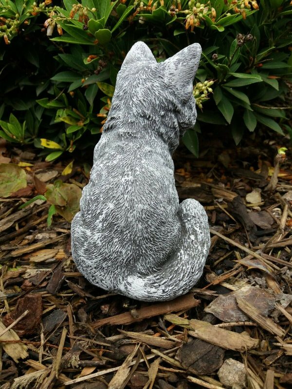 Steinfigur Fuchs (1) sitzend Steinguss Frostfest Wetterfest Garten Deko – Bild 5