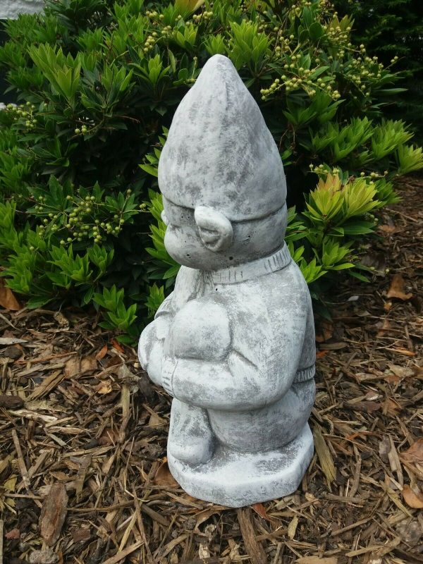 Steinfigur Troll sitzend 33cm Frostfest Steinguss Garten Deko Gnom – Bild 4