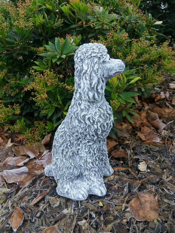 Steinfigur 2-er Set Pudel Hund Königspudel Zwergpudel Wetterfest Steinguss – Bild 5