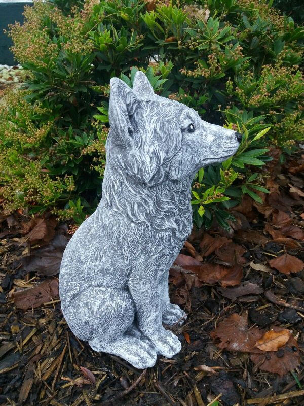 Steinfigur großer Fuchs sitzend (30 cm) Steinguss Frostfest Wetterfest Garten – Bild 6