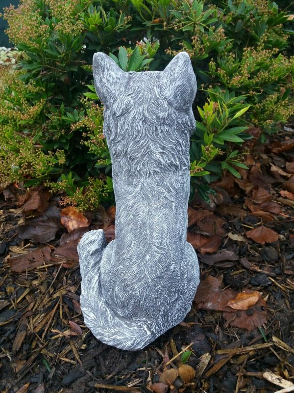 Steinfigur großer Fuchs sitzend (30 cm) Steinguss Frostfest Wetterfest Garten – Bild 7