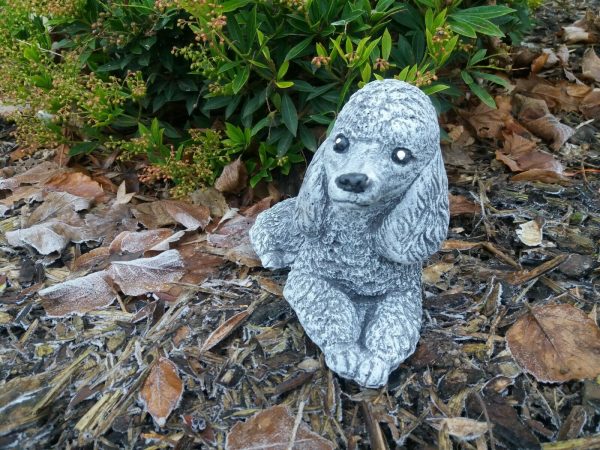 Steinfigur 2-er Set Pudel Hund Königspudel Zwergpudel Wetterfest Steinguss – Bild 8