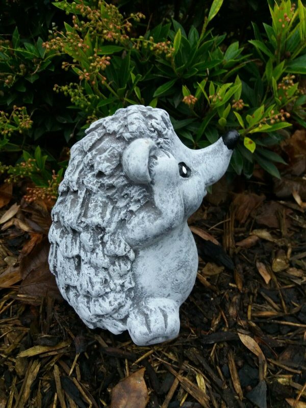 Steinfigur drolliger Igel sitzend Frostfest Steinguss Garten Tier Haustier – Bild 5