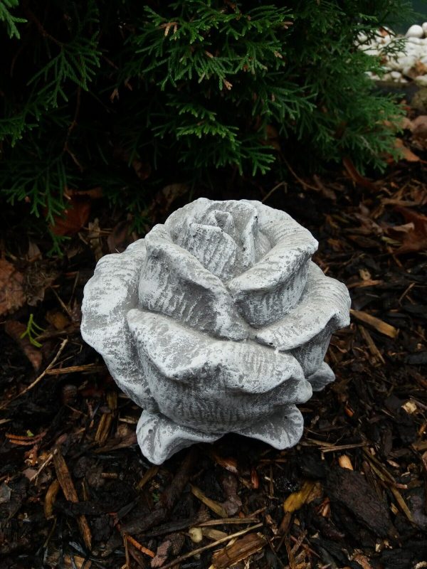 Steinfigur große Rose Blüte Frostfest Wetterfest Garten Deko Blume – Bild 5