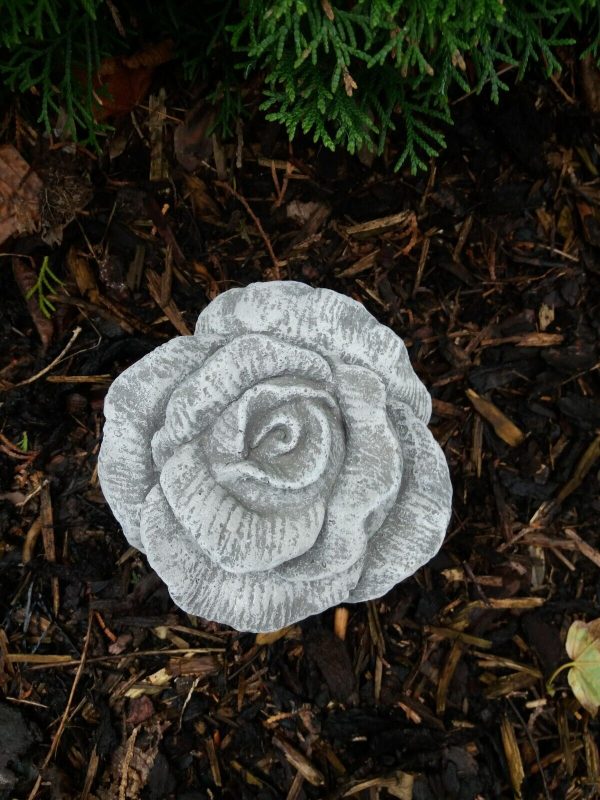 Steinfigur große Rose Blüte Frostfest Wetterfest Garten Deko Blume – Bild 6