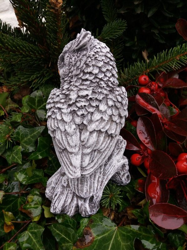 Steinfigur schöne kleine Eule Kautz Schneeeule Uhu Frostfest Wetterfest – Bild 5