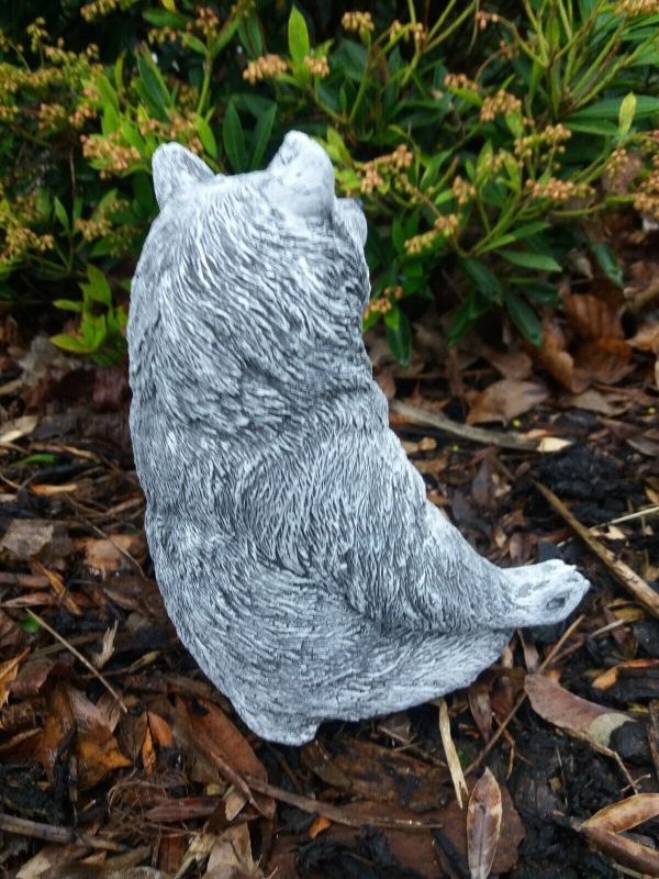 Steinfigur Yoga Bär Meditation Frostfest Wetterfest Steinguss meditieren Garten – Bild 5